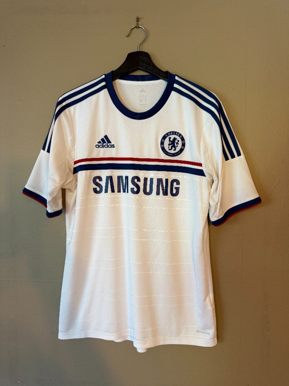 Adidas Chelsea FC 2013/14 Away Jersey White Men’s M Samsung Climacool